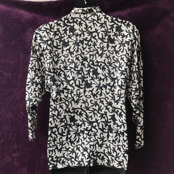 Genny (early Versace, Italy) for Capriccio (Scottsdale)silk wrap blouse US 8 - Picture 3 of 5